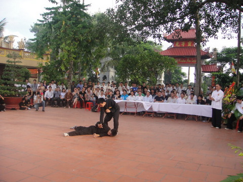 Các võ sinh trong buổi lễ...
