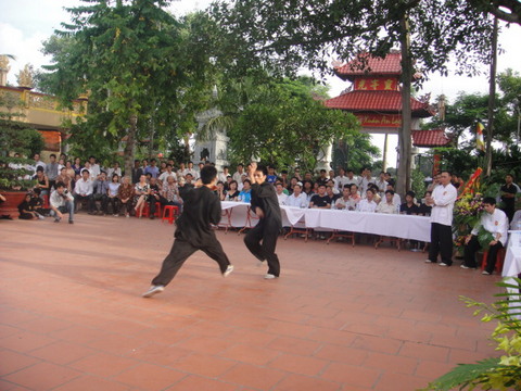 Các võ sinh trong buổi lễ...